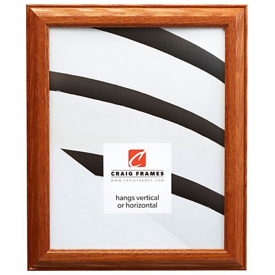Craig Frames Wiltshire Ash 90, Simple Brown Hardwood Picture Frame