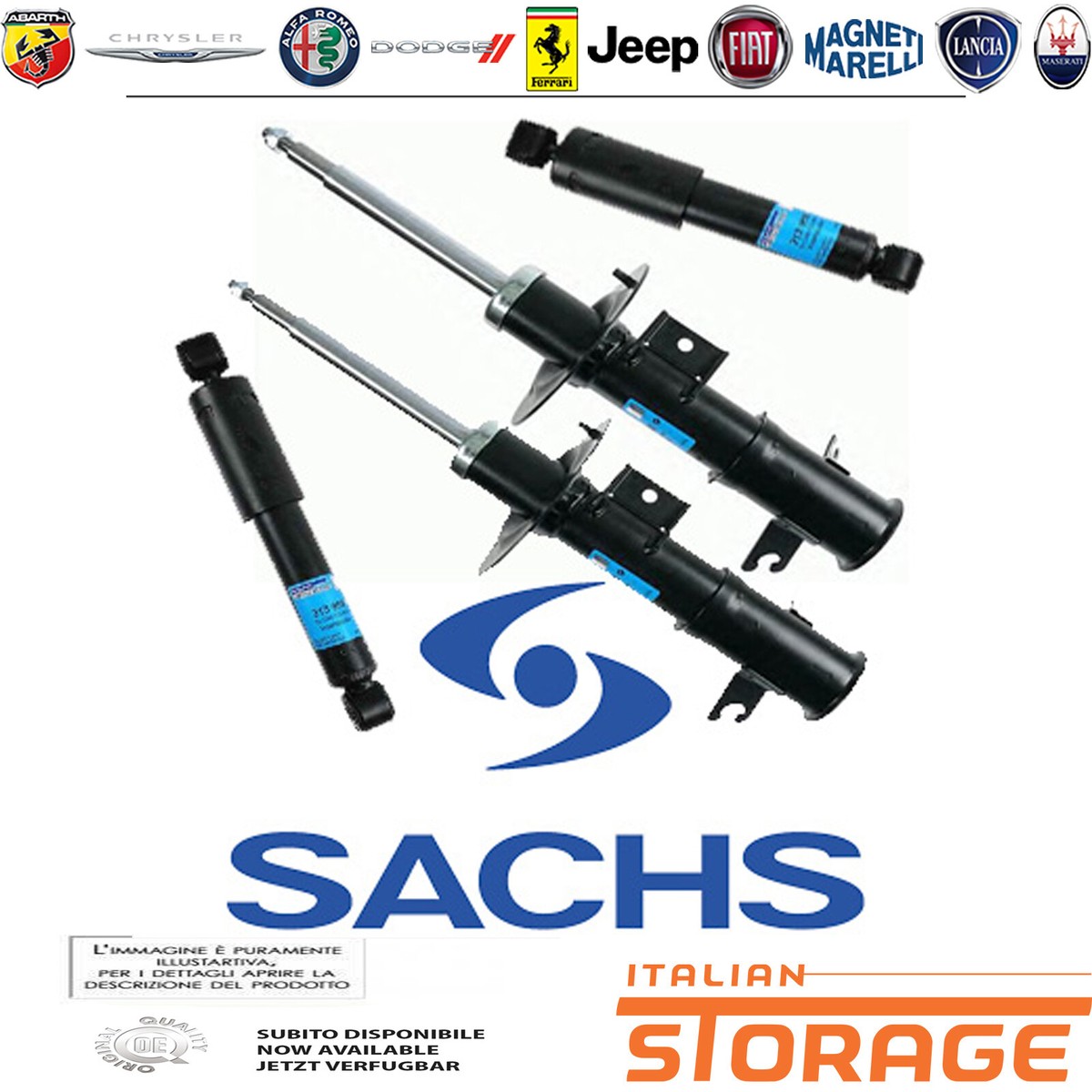 Citroen ZX Front Shock Absorber Kit New Sachs 170398 170397