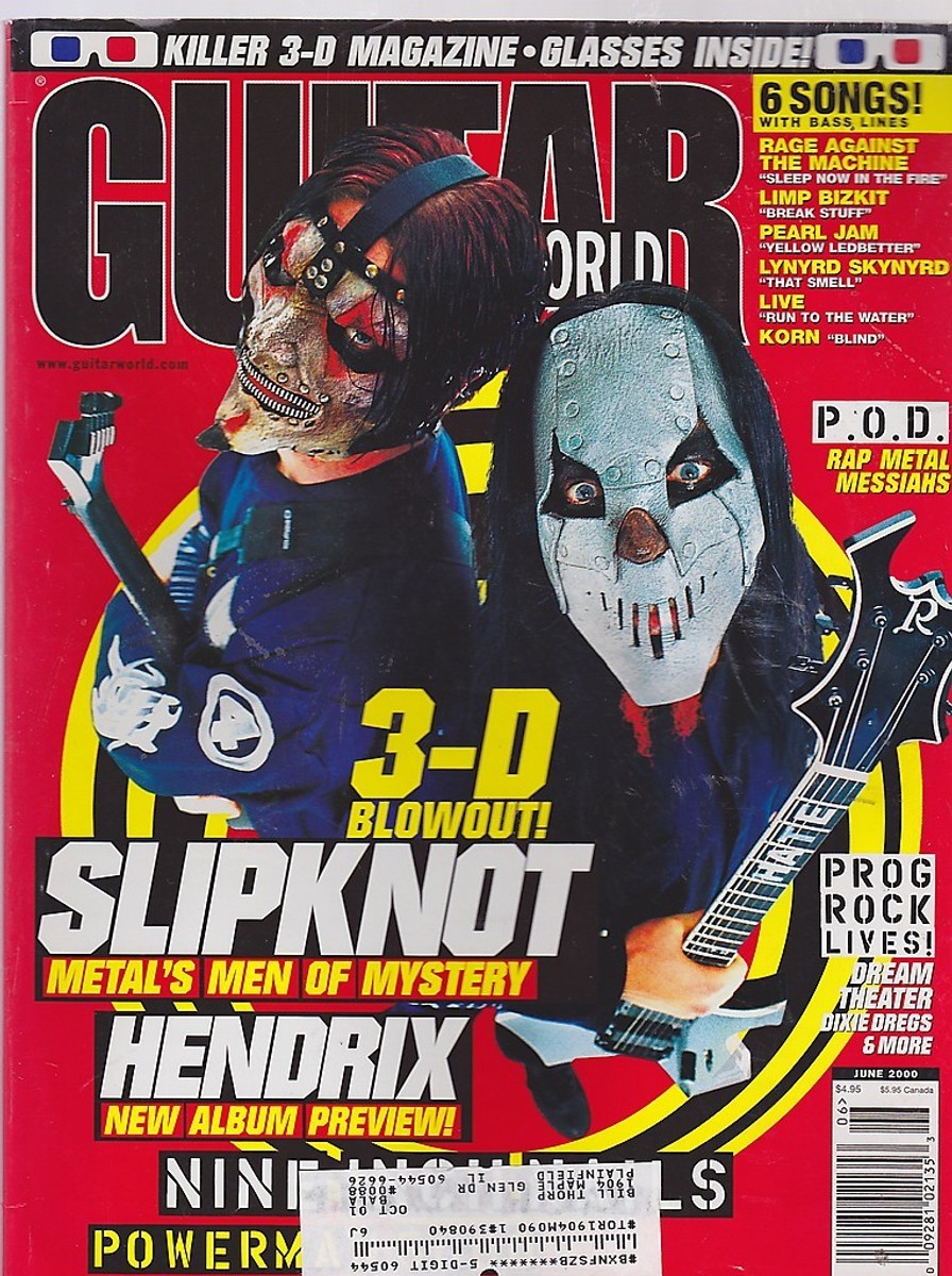 JUNE 2000 GUITAR WORLD vintage music magazine SLIPKNOT - JIMI