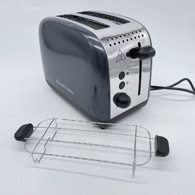 Russell Hobbs Toaster [für 2 Scheiben] Colours Plus Edelstahl Grau (extra breite