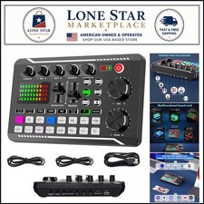 F988 Professional Audio Mixer - Sound Card DJ Effects for Streaming Podcasts