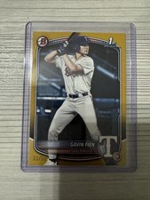 2025 Bowman Draft Gavin Fine 1st Bowman Gold Parallel /50 Paper Base Texas