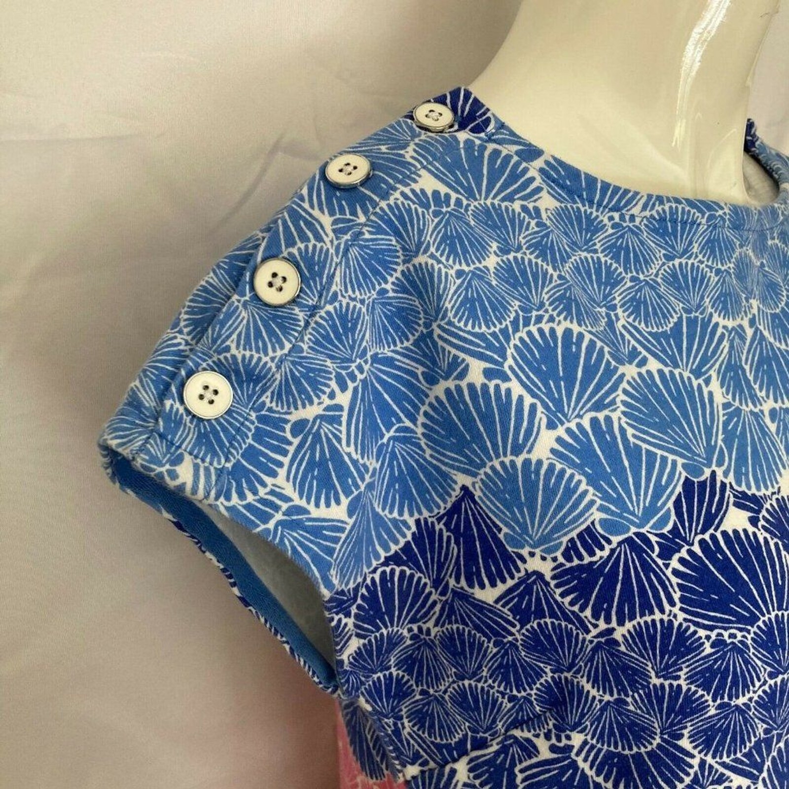 Talbots Seashell Pattern Multicolor Dress Petite … - image 2