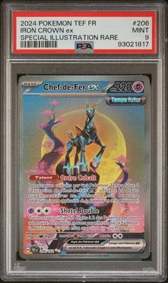 Pokemon Karte Eiserner Chef-ex 158/131 Alternative Prismatische Evolution PSA 9