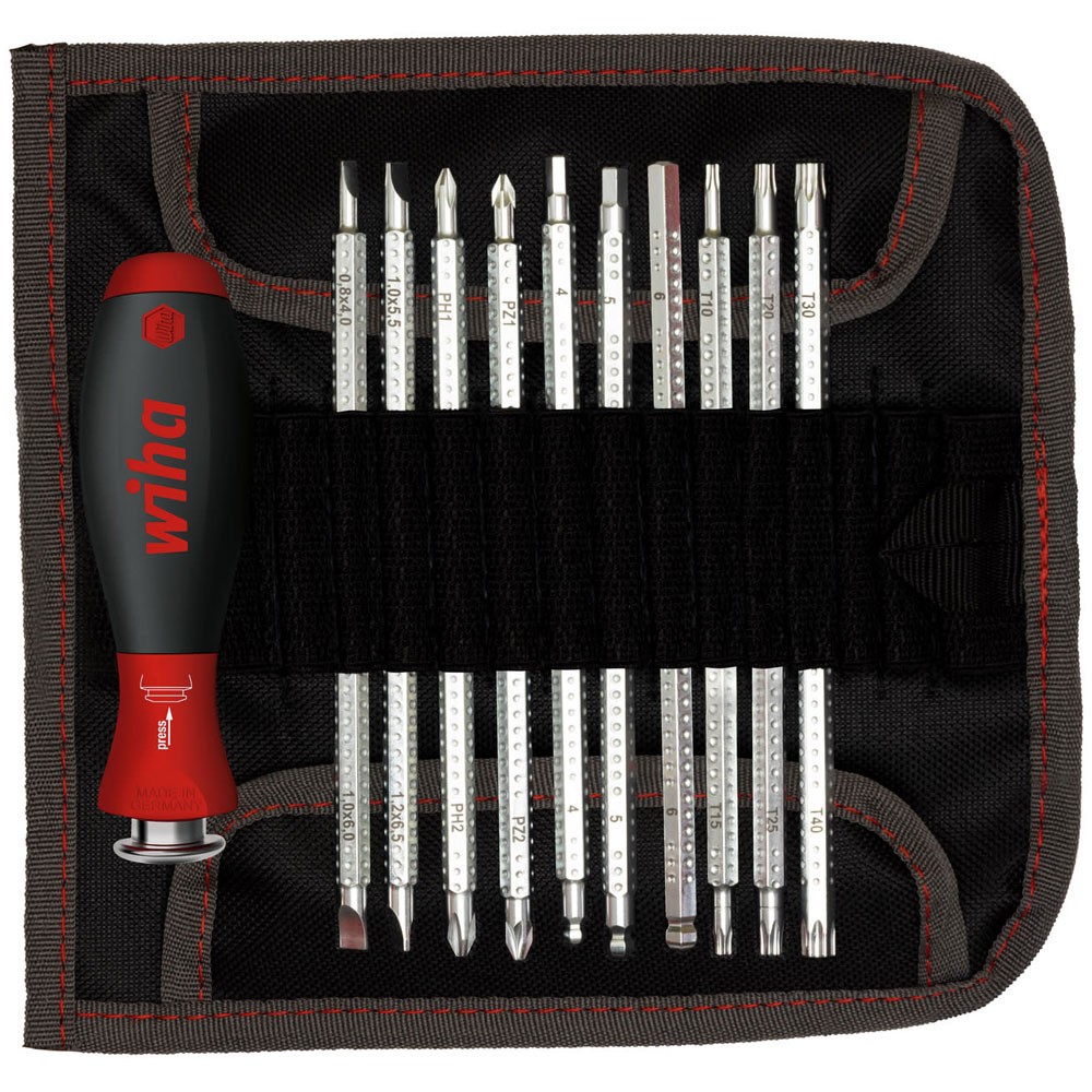 Wiha SYSTEM 6 SoftFinish® Interchangeable Screwdriver Set, 12 Piece
