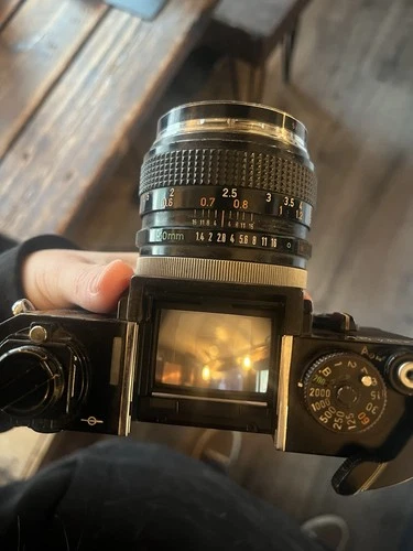 Canon F-1 35mm Film Camera with Canon FD 50mm f/1.4 Lens Tested Working