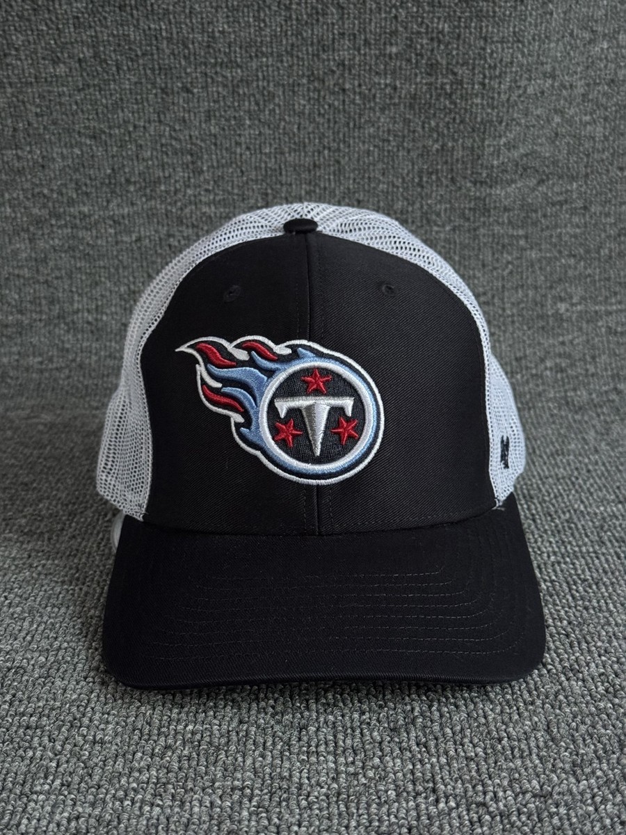 47 Brand Tennessee Titans Trucker Snapback Hat Black White with NFL One Size