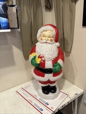VTG General Foam HTF 30  Santa Claus Candy Cane Christmas Lighted Blow Mold