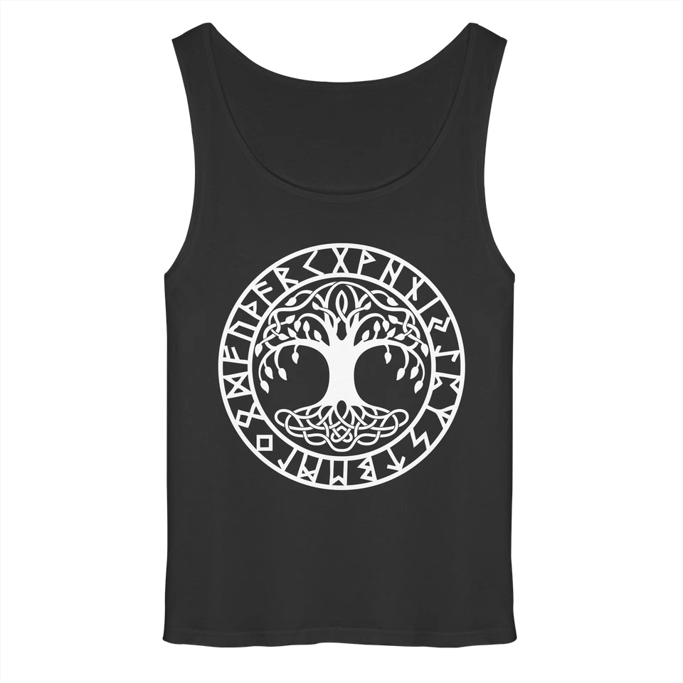 Lebensbaum Yggdrasil Runenkreis Futhark Wikinger Odin Thor Walhalla Tank-Top - Bild 1 von 1