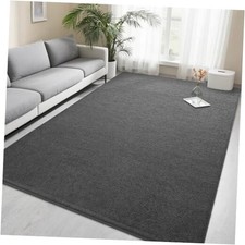 6x9 Area Rugs for Bedroom Living Room Soft Thickened Memory 6 x 9 Ft Dark Grey