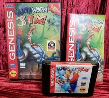 Earthworm Jim Sega Genesis Authentic CIB Tested Manual Case Nice Vintage Clean