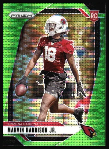 2024 Panini Prizm Marvin Harrison Jr. Neon Green Pulsar  Rookie #375 Cardinals
