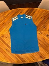 Pearl Izumi Sleeveless Cycling Triathlon Jersey Bright Blue 3/4 Zip Men s XL