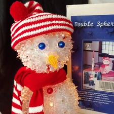 Illuminated Starli Sphere Christmas Snowman READ Indoor Outdoor-13 in Bethlehem 