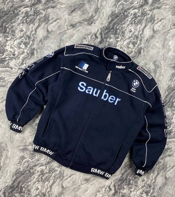 Vintage BMW Sauber F1 Racing Full Zip Jacket Men Size XL Blue | eBay