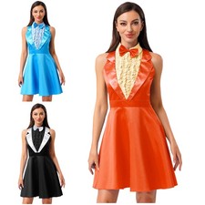 Women Clubwear A-line Outfit Carnivals Dress Party Costume Raves Dress-up Bows