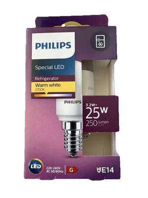 Philips LED matt T25 Röhre E14 Leuchtmittel 3,2W=25W 250lm Warmweiß Ø25x71mm