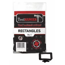 Toolhanger 7004 Rectangle Hanger, Black, 5 Lb. Cap., Pk4