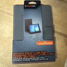Samsung Galaxy Tab 8.0 Snap-In Folio Case Built In Stand Magnetic Closure T350