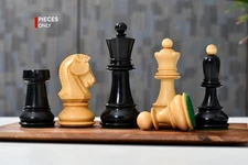 1950 Reproduced Dubrovnik Bobby Fischer Chessmen Version 3.0 in Ebonized