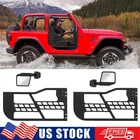 2 Pack Off Road Tubular Doors Guards w/ Mirror for 97-06 Jeep Wrangler TJ 2-Door