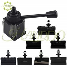 Juego de postes de herramientas de cuña AXA 250-111 más 2 portaherramientas adicionales para CNC diámetro oscilante 12"