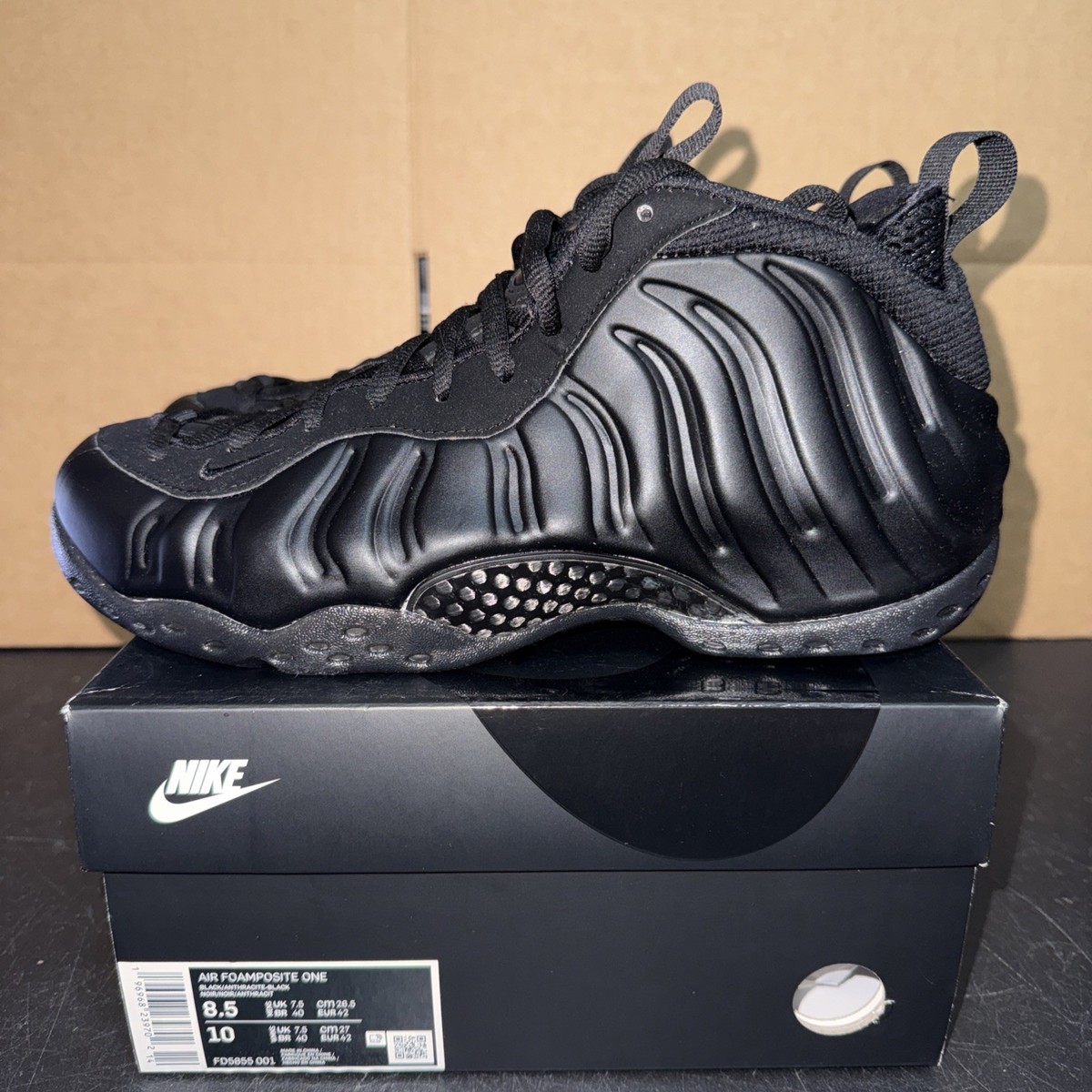 Nike Air Foamposite One 2023 Anthracite Size 8.5 FD5855 001 Brand