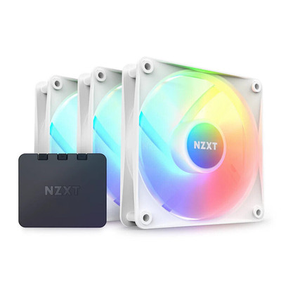 NZXT F120 RGB Core Fans 3 pack 120mm Fan With RGB Controller-White