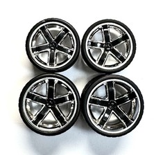 Black Bbs 16 Wheels Tires 118 - 124 Scale Black Bbs 16 Wheels Tires 118 - 124 Scale