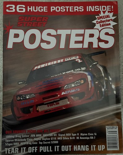 Super Street Posters Magazine 2004 Collector's Edition – 36 Import Car Posters