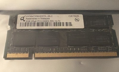 Qimonda HYS64T256020EDL-3S-C, 2GB PC2-5300S Laptop SODIMM Memory