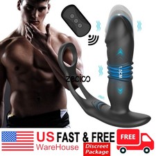 Powerful Telescopic Prostate Massager Multi Speed Vibration Machine Women Men