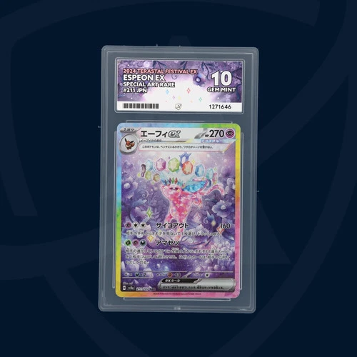 ACE 10 - Espeon ex 211/187 - Terastal Festival ex - Pokemon - Perfect Sub Grades