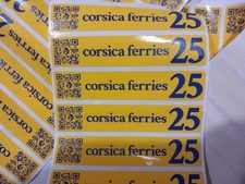 1 AUTOCOLLANT ORIGINAL CORSICA FERRIES STICKER ANNEE 2025 - FROM CORSICA !