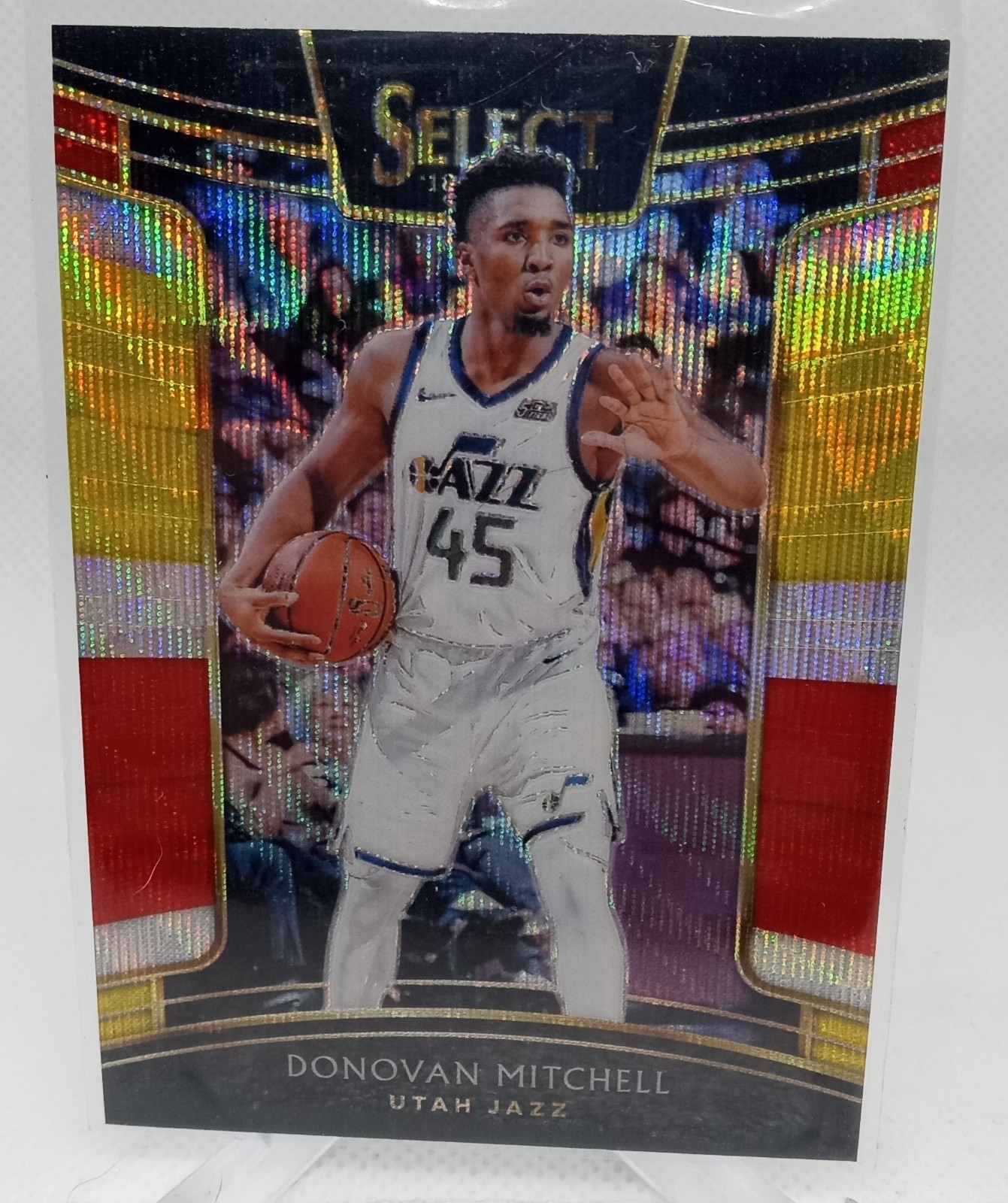 2018-19 Panini Select - Concourse Donovan Mitchell #71 Tri-Color Prizm