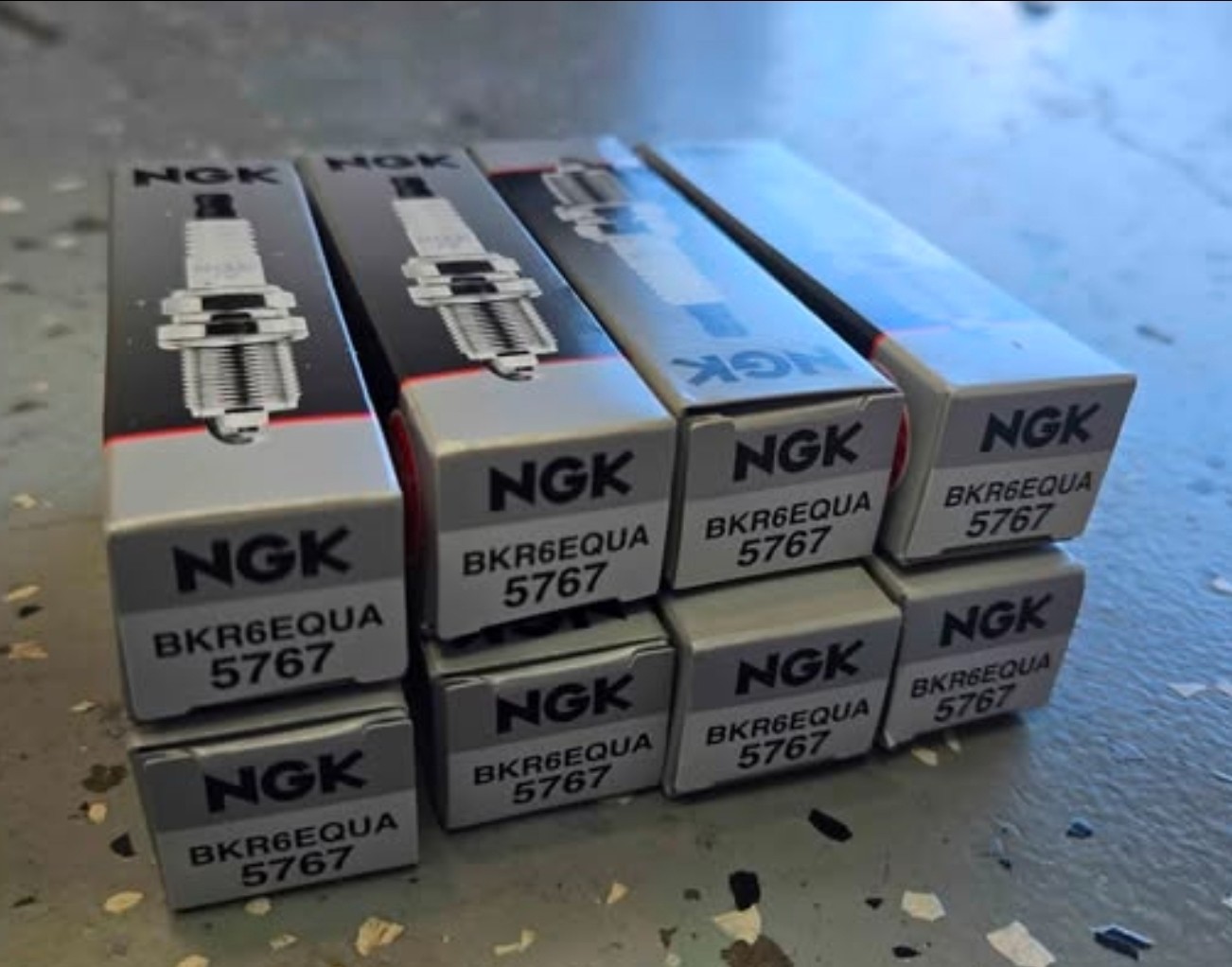 8 eight NGK BKR6EQUA 5767 spark plugs brand new