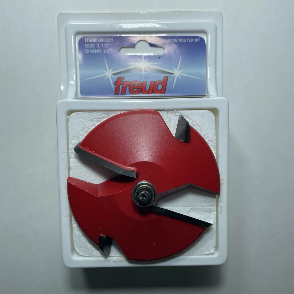 Freud 99-522: 3 1/2” (diámetro) Broca de panel elevada con vástago de 1/2”, radio grande de 15/64” Foto 4 de 4