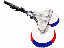 24ft Solar Cleaning Dual head Brush Lightweight Water Fed Rod Dual Power Supply