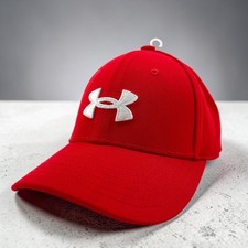 Under Armour Boys' UA Blitzing 3.0 Cap Kids S/M Red Stretch Fit Youth Hat NEW