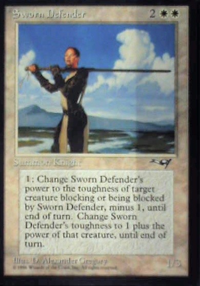 Sworn Defender - Alliances: #19, Magic: The Gathering Lp C330