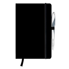 Herlitz Notizbuch Classic A5 96 Blatt kariert schwarz mit Leseband und Falttasch