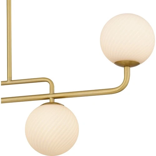 Brushed Gold Five Light Linear Chandelier from the Regis Collection - Picture 6 of 7