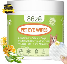 Eyes Wipes for Dogs Cats - Gently Remove Tear Stain, Debris, Discharge, Crust