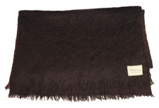 Bronte at Home Mohair Wool Blend Brown Throw/ Blanket - 55" X 63"