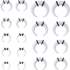 18Pcs Septum Stretching Kit 14G-00G - Pincher C Shape Buffalo Piercing Kit