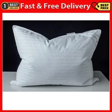 Premium Goose Down Soft Pillow - 100% Cotton, Standard Size 20x26 Inch