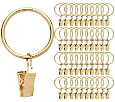 40 Pack Rings Curtain Clips Rustproof Metal Window Drapery Clip Vintage Heavy...