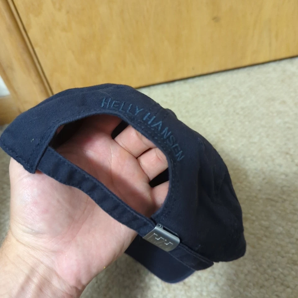 Helly Hanson Hat Mens OS Blue Strapback H Logo Adjustable Subtle Baseball Cap - Image 4 of 4