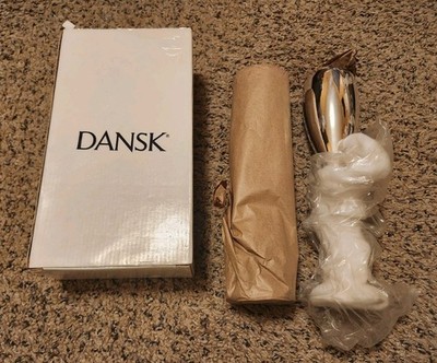   Dansk Silver Plated Ballet Ribbon Champagne Flutes Toasting Glasses Set Of 2 