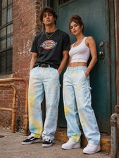 Dickies Carpenter Pants 6-Pocket Hammer Loop 32x32 Cool Tie Die Y2K Streetwear